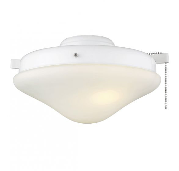 Ventilateur d'éclairage blanc 2 lumières Meridian, Blanc