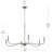 Ilia 6-Light Brushed Nickel Large Chandelier-127380337