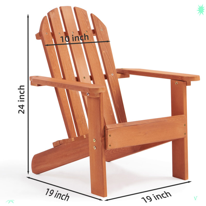 Chaise Adirondack en bois massif Alhaji