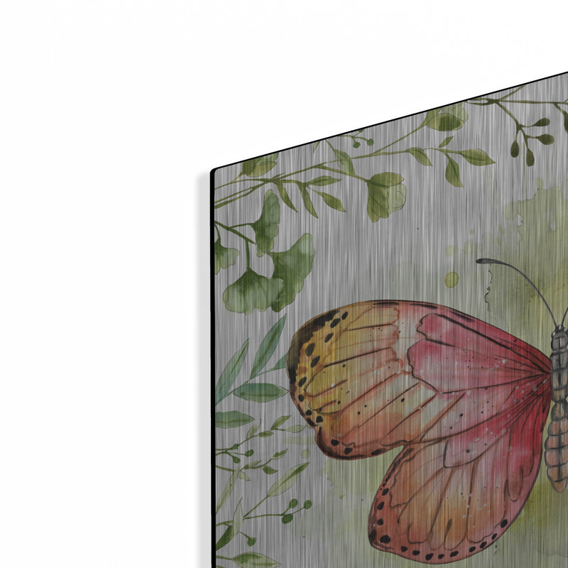  «Butterfly Botanical Garden D1» par Jean Plout, art mural en métal, 24 po x 24 po, 24 po x 24 po