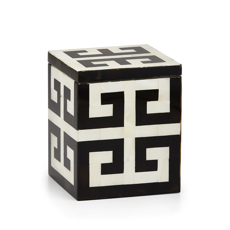 Greek Key Bathroom Storage Container