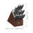HENCKELS Graphite 14-Piece Self-Sharpening Block Set - Brown