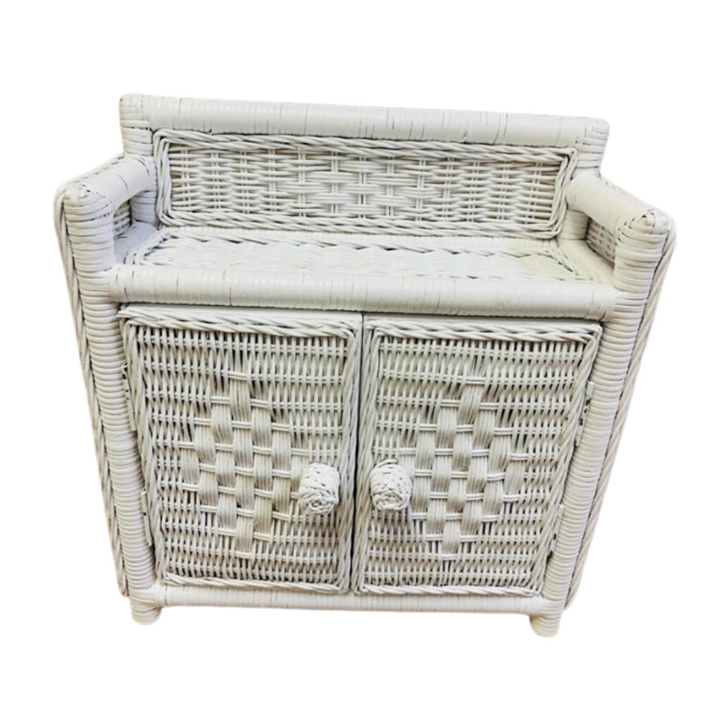 Armoire murale blanche en osier