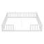 Lit double double avec clôture, garde-corps, lit Montessori sans porte pour filles, aucun sommier-1172201036