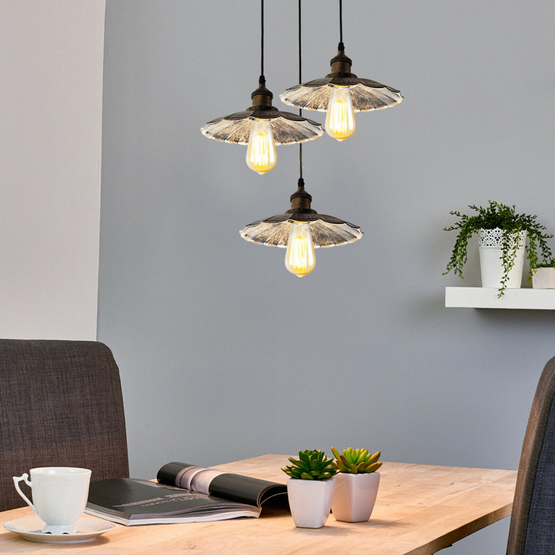 Overbrook Shores 3 - Light Cluster Pendant, Brushed Copper