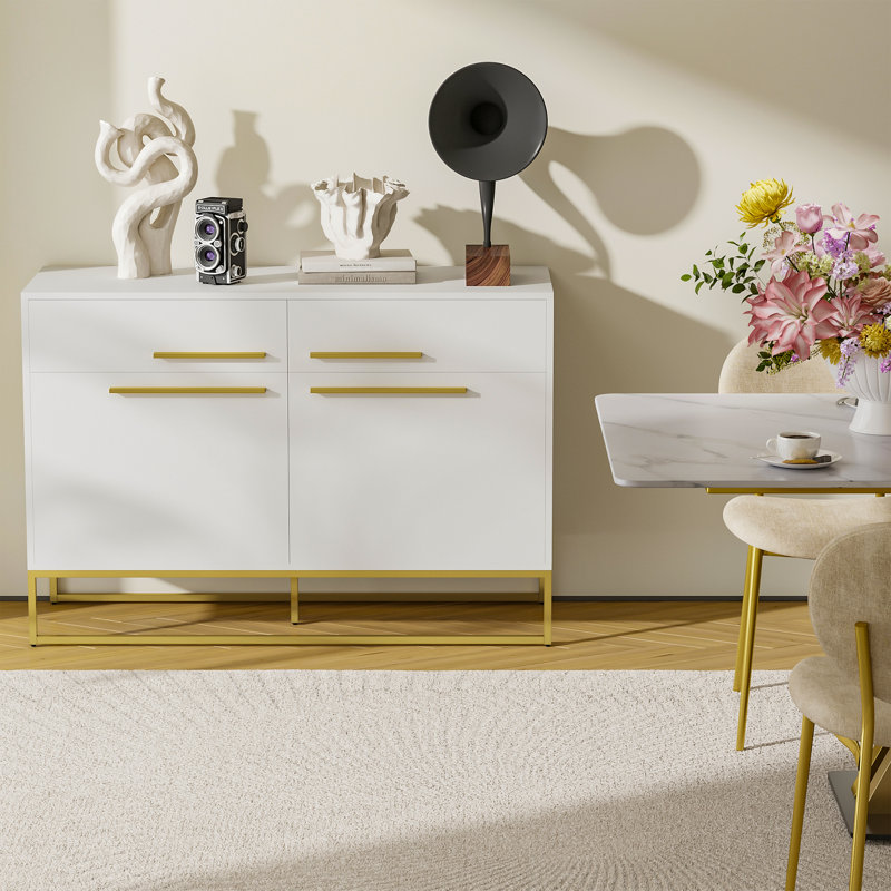 Buffet luxueux 47 po avec 2 tiroirs et portes Moona