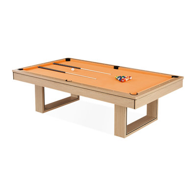 75.98" Orange Rectangular Polyester + Manufactured Wood Pool Tables