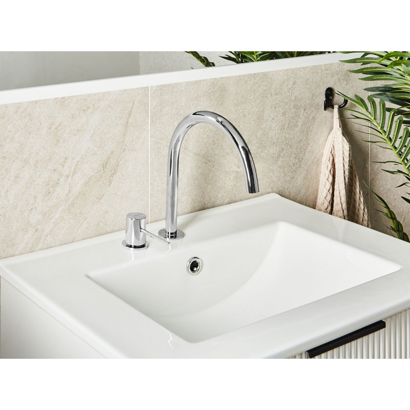 Basin Mixer Tap Magoon Brass Silver, Matte Black