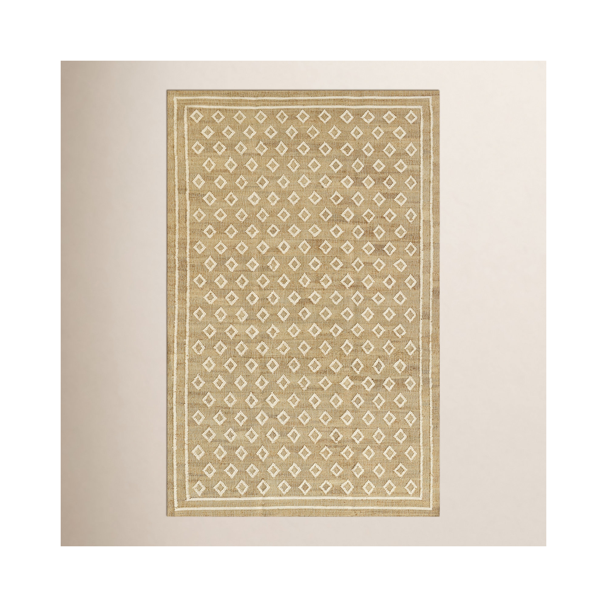 Erin Gates by Momeni Orchard Tiny Diamond Natural Hand Woven Wool and Jute Area Rug, Rectangle 8' x 10'