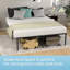 Structure de lit Base de matelas en métal Structure de lit robuste avec lattes en acier avec rangement sous le lit Assemblage facile sans sommier-454831850