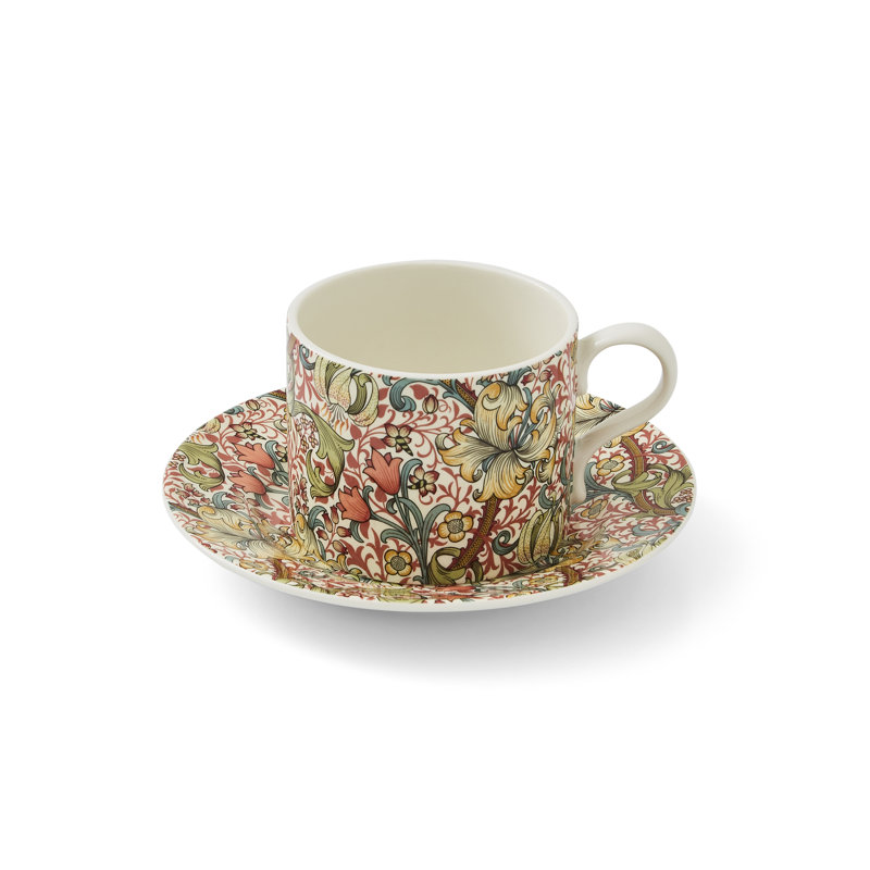 The Original Morris & Co. Golden Lily Teacup & Saucer Set