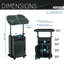 Chariot pour ordinateur portable à roulettes avec rangement réglable Techni Mobili-982987998