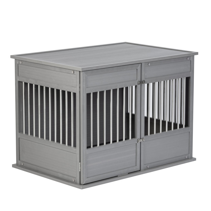 ECOFLEX Horizon Easy Access Dog Crate, Large (27.48" H x 25.98" W x 38.03" D), Gray
