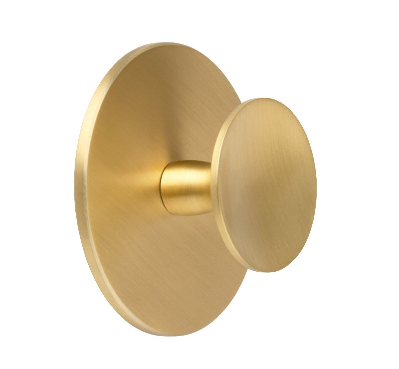 Poignée ronde 7/8" de diamètre Chelsea, Laiton brossé, H 1,77 po x l 0,98 po x P 0,98 po