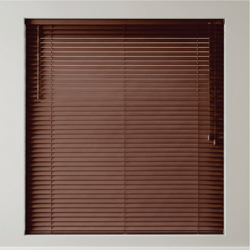 PVC Room Darkening Venetian Blind, 150 cm L x 105 cm W, Walnut
