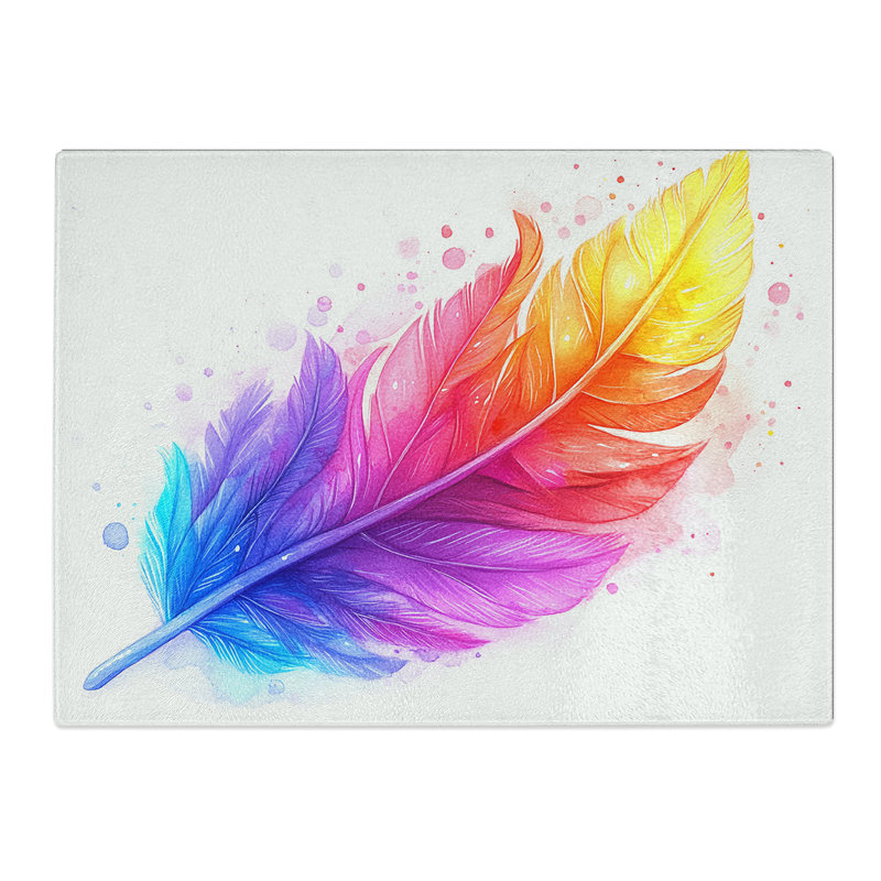 Feather Vol.4  Glass Chopping Board