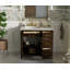 Meuble-lavabo simple 36 po avec dessus en marbre blanc Warner de Warner, pré-assemblé