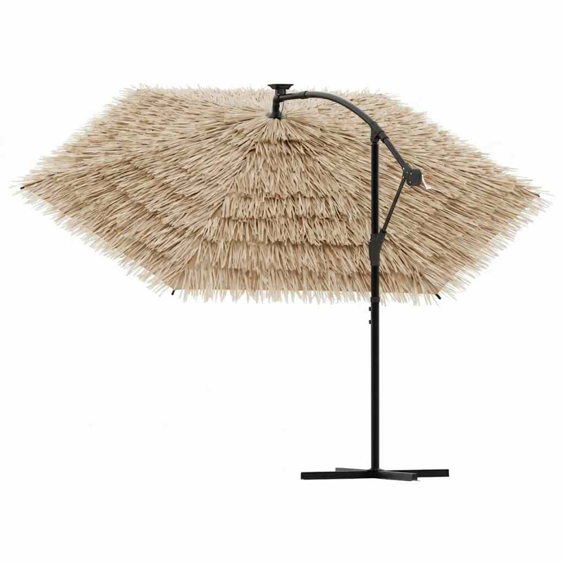 Parasol de jardin WALPLUS avec poteau en acier brun 269 x 269 x 235 cm