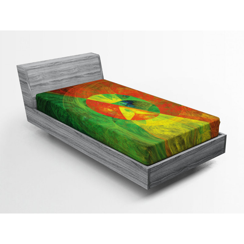 Microfiber Abstract Fitted Sheet, Twin XL Fitted Sheet