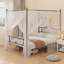 Double (4'6) Steel Four Poster Bed-1150469485