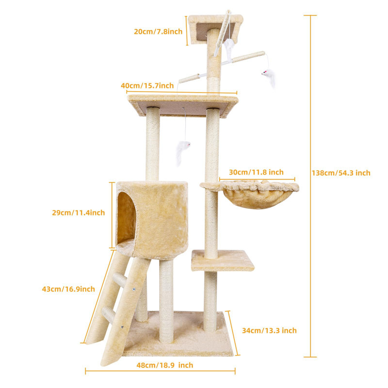 Maubray 138cm H Cat Tree