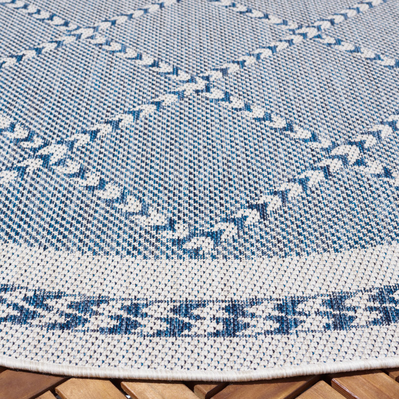 Tapis d'intérieur / extérieur Kaitlin-Leigh, Rond 6 pi 7 po