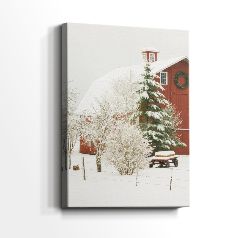 «Silver Carol of Snow» - Toile tendue avec châssis de qualité supérieure, H 12 po x l 8 po