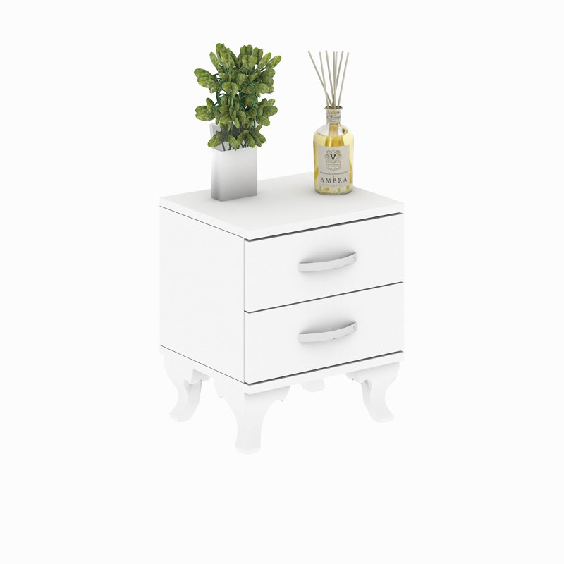 Carranza 40cm W Manufactured Wood Bedside Table