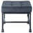 Rectangle Tufted Upholstered Fabric+Metal Ottoman