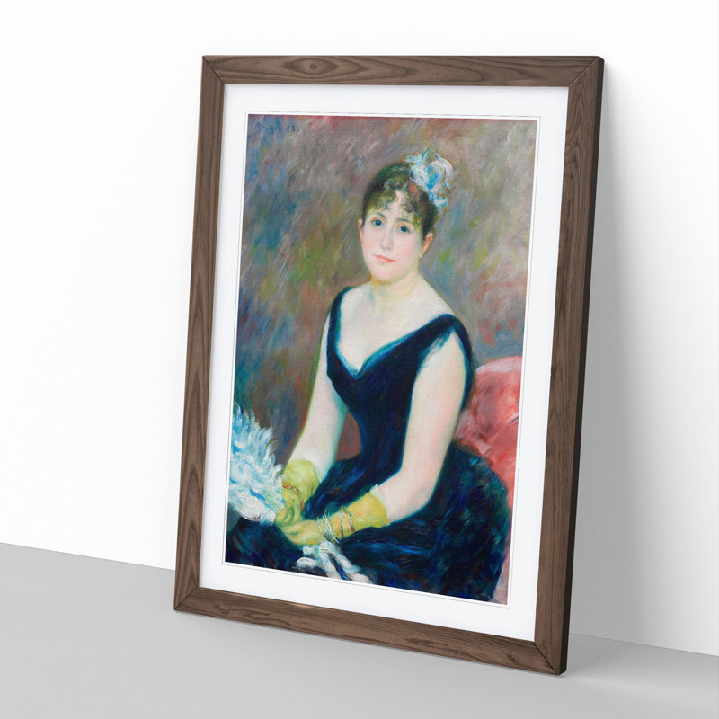 Madame Leon Clapisson by Pierre-Auguste Renoir - Picture Frame Painting, Walnut Framed, 48cm H x 36cm W x 2cm D