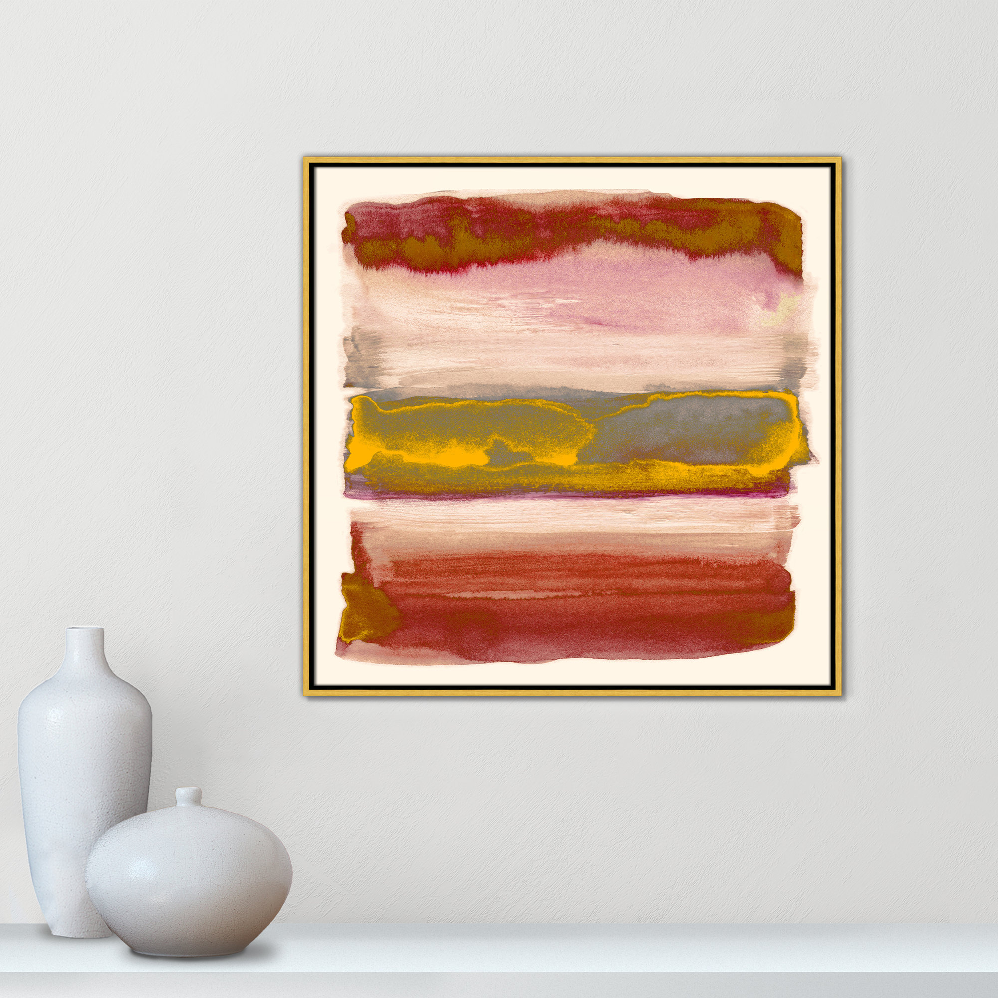 Yellow Sky II Print by Nan, 31.5" H x 31.5" W, Gold