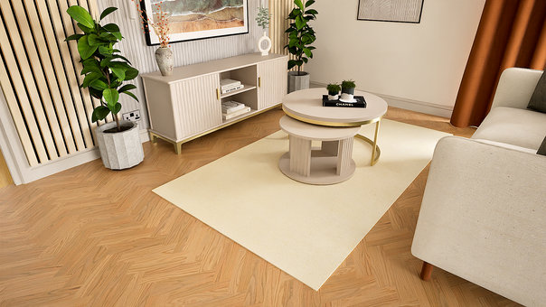 Striped Wool Hand Knotted Area Rug, 3.00 m x 2.00m