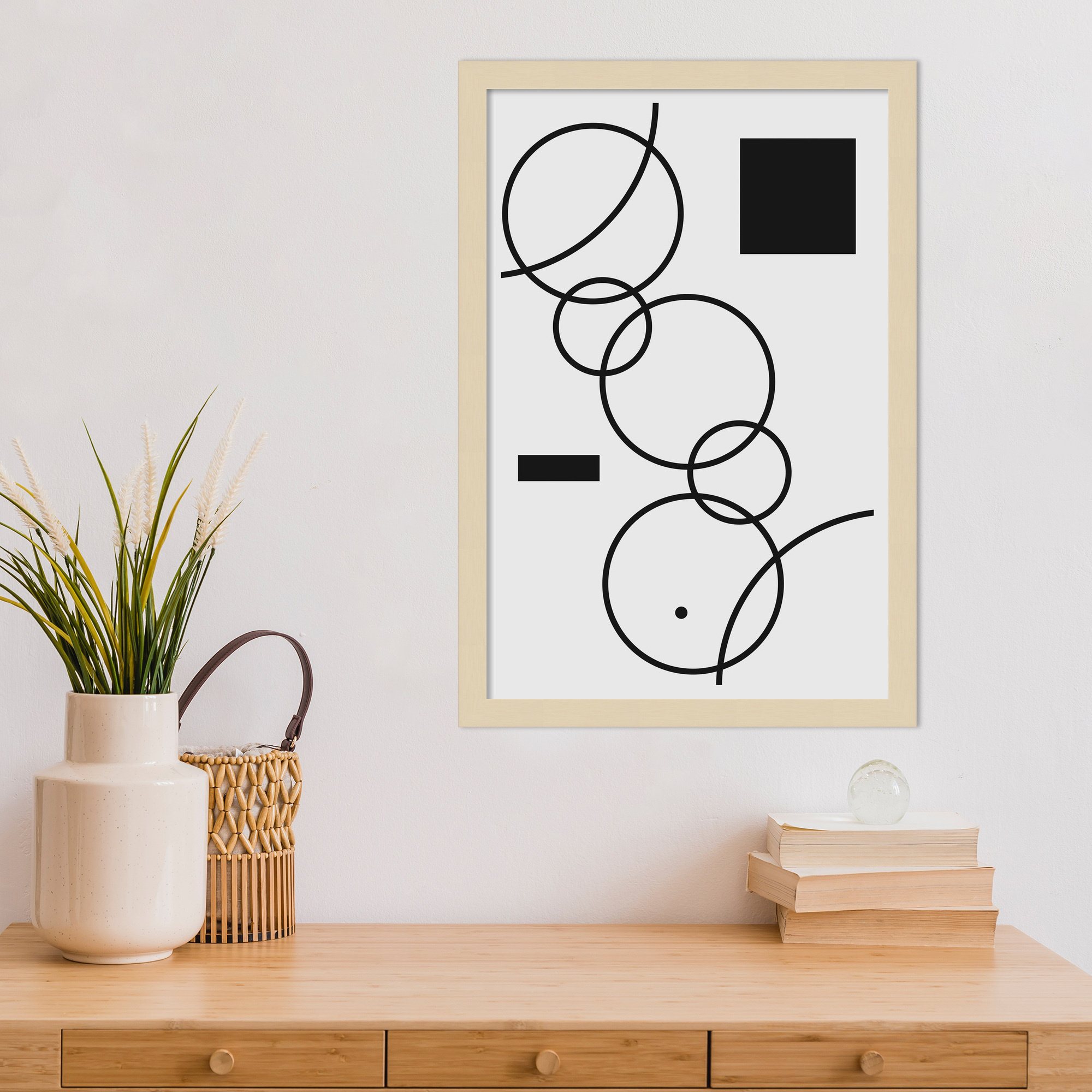 Minimal Shapes No 1 by Jay Stanley, 21" H x 15" W x 1" D, Brown