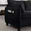 Canapé d'angle en chenille noire de 216 cm (85 po), rangement pour salon, design modulable flexible, chenille, coussins-1765720254-1765720255