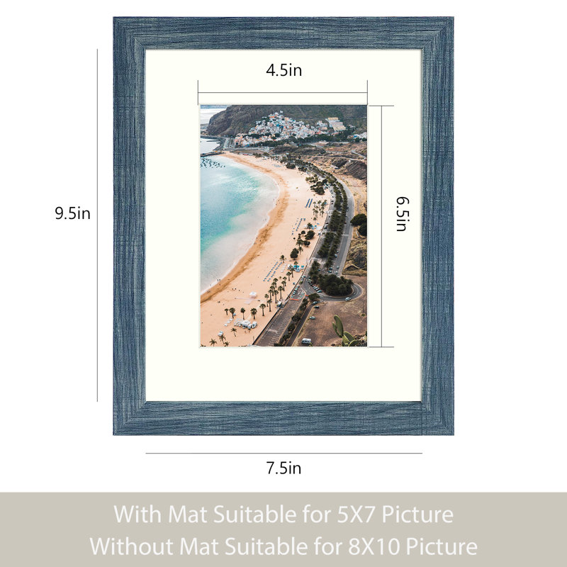 Cadre photo 8 "x 10" à suspendre au mur - Basics by Wayfair ™, Bleu