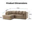 Jumbo Cord Upholstered Corner Sofa Small Back Cushion with Foot Stool -468277970-444416520