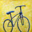 Vélo bleu abstrait - Toile pour décoration intérieure | Sports et jeux