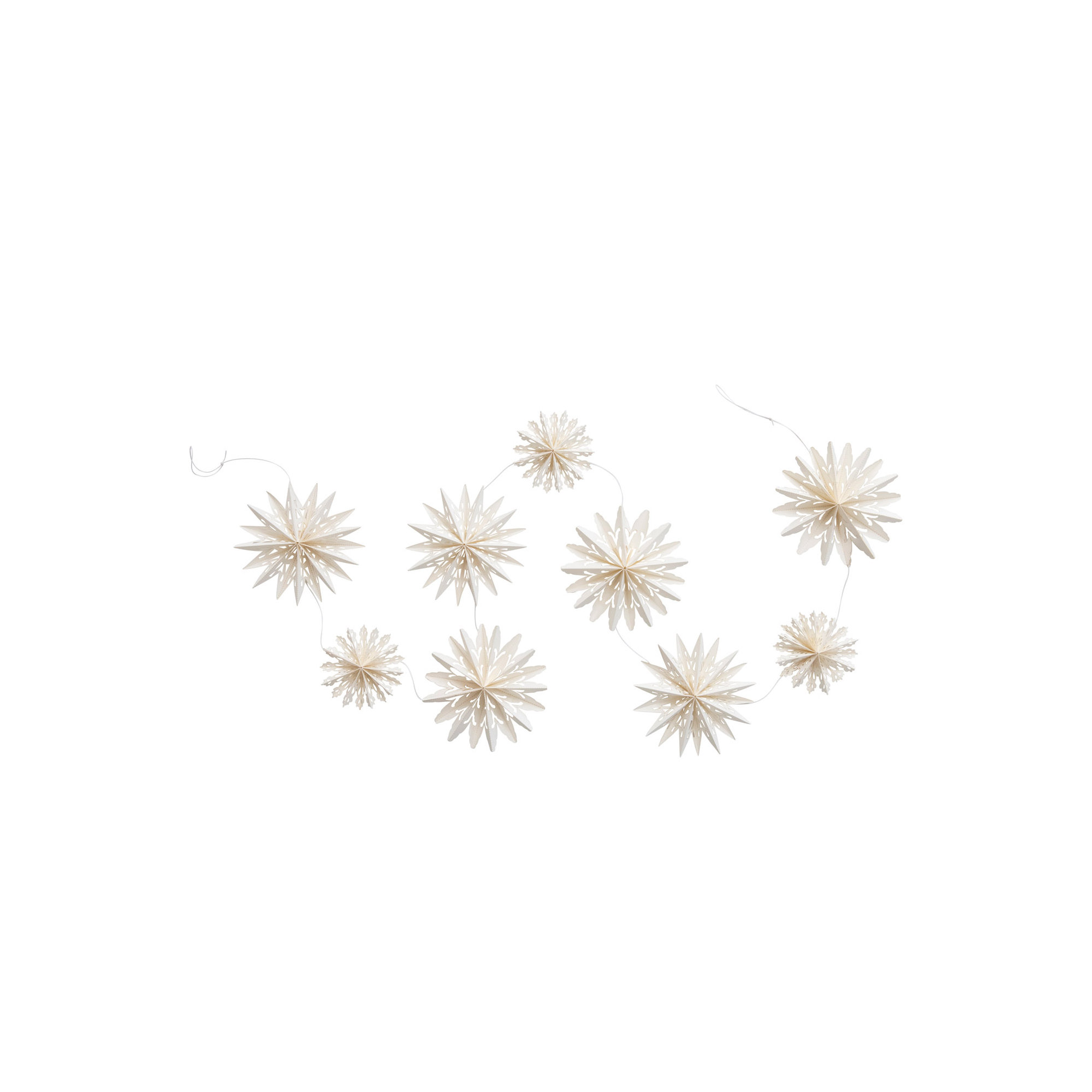 Jelesa 6' White Paper Snowflake Novelty Garland