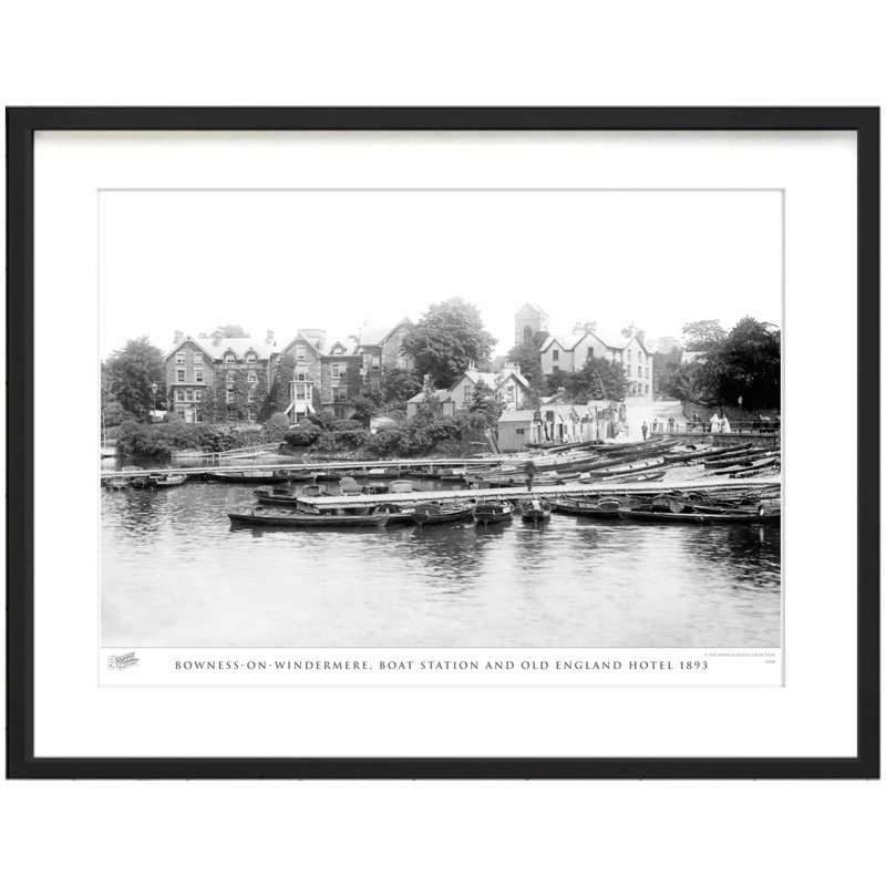 Bowness-on-Windermere, Boat Station And Old England Hotel 1893 by Francis Frith - Single Picture Frame Print