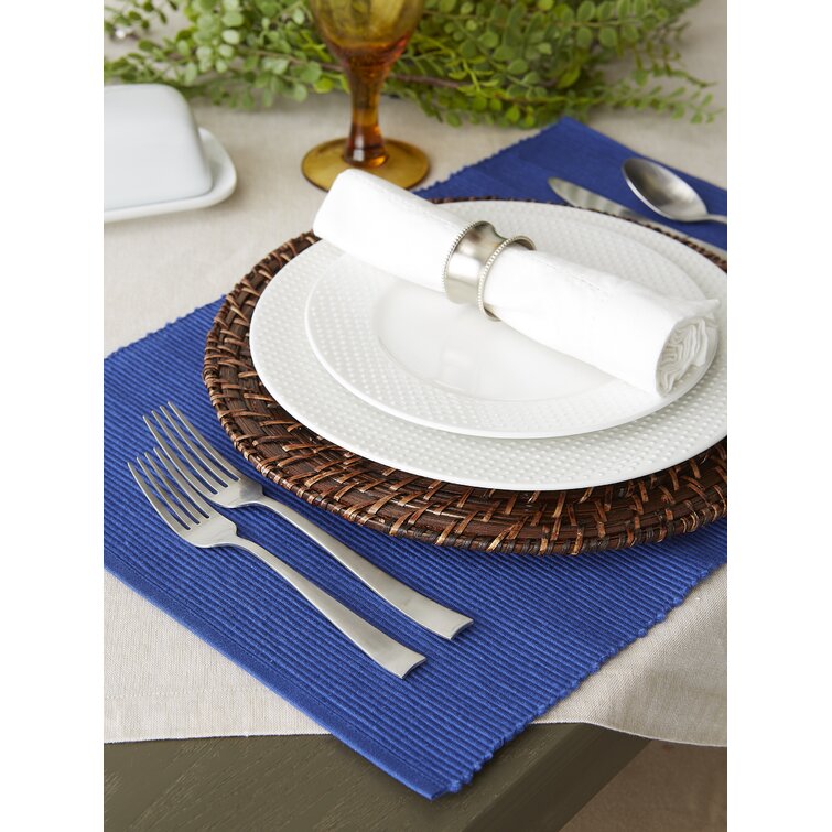 Petrol Blue Cotton Placemats 12 Units