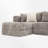 Boneless Modular Boneless Sectional Sofa With Two Movable Ottomans-1951423850
