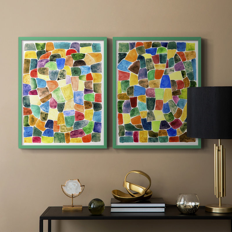 Colorful Walkways I-Premium Framed Print -Ready to Hang - No Nails Required - No Nails Required, Gray, 29" H x 46" W