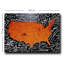 Superbe peinture décorative sur toile, orange, blanc et noir, 27,6 po x 39,4 po | 100% toile (épaisseur: 0,1 pouce) et cadre 100% bois de pin (épaisseur: 0,9 pouce) | Parfait pour la décoration intérieure et les amateurs d'art moderne