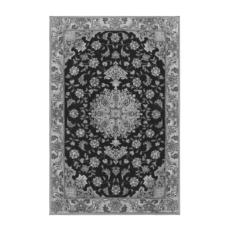 Tapis gris traditionnel 4744, Rectangle 2 pi x 3 pi