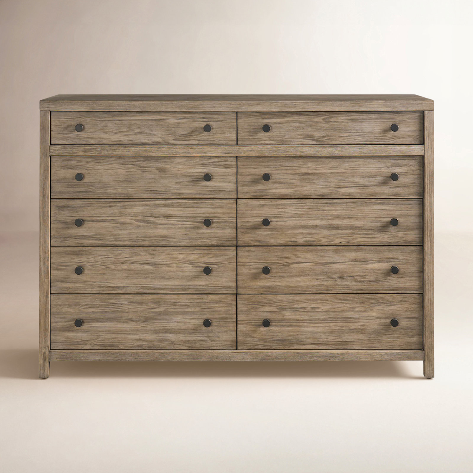 Baxley 10 - Drawer Double Dresser, Brown