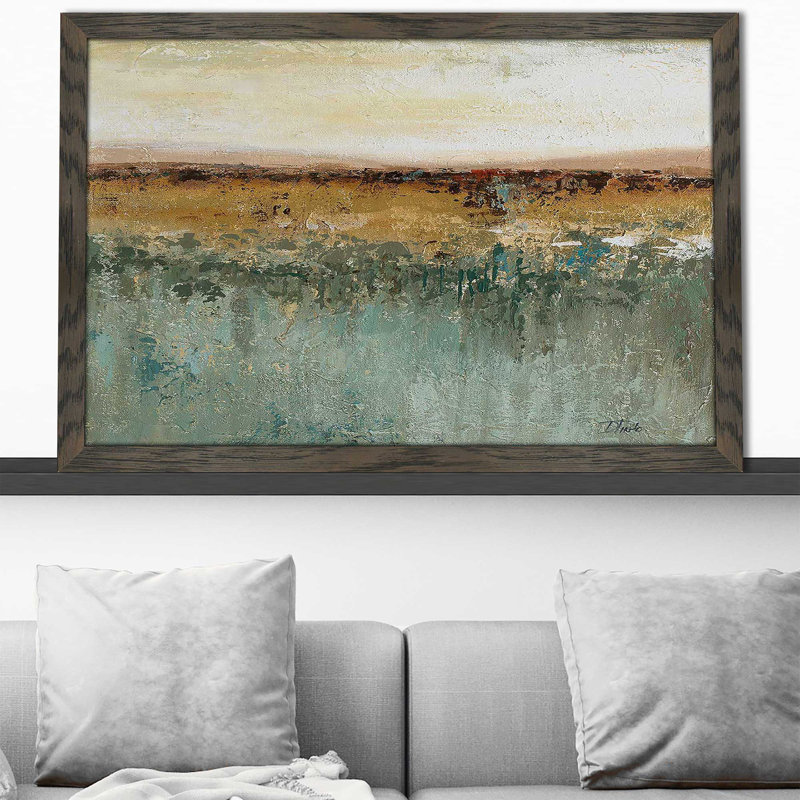 Antique Contemporary II by - Peinture, H 33,5 po x l 49,5 po x P 1 po, Cadre chocolat patiné