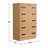Basurto 5 Drawer Chest Wooden Dresser with Lock-2012149711