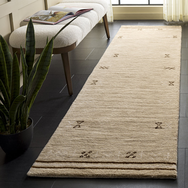 Himalaya Hand Loomed Wool Geometric Indoor Rug, 2'-3" x 8'-0" Runner