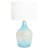 Giasa Glass Ombre Blue Accent Lamp with Gold Accent