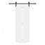 Porte pliante moderne à panneau plat 24 po X 80 po Porte de grange coulissante en MDF blanc avec trousse de quincaillerie-132586583